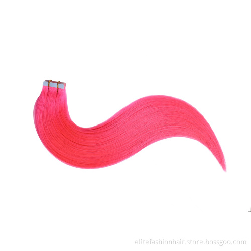 Wholesale No shedding and tangle sillky straight tape in hair extensions tape in human hair Colored Hair Extensions for woman
